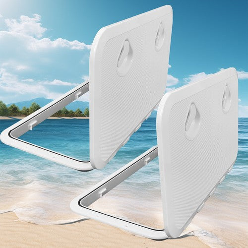 DURAFORCE 2pcs Marine Access Hatch Marine Boat Hatch Lid Deck Access Hatch & Lid 24" X 14"
