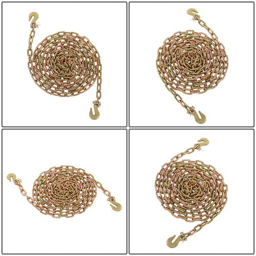 DURAFORCE With Clevis Hooks Transportation Bundle Chain Steel Gold 3150lbs G70 1/4in×20ft
