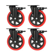 DURAFORCE Caster Wheels, Heavy Duty 6 Inch Casters Set of 4, Locking Swivel Casters Wheels