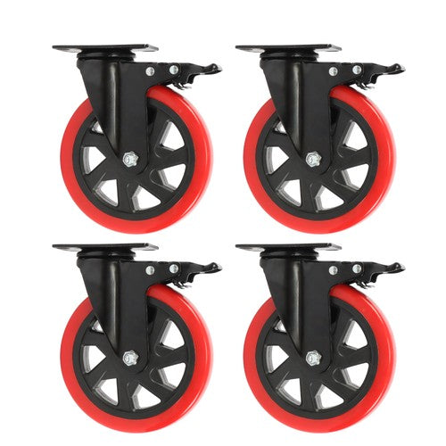 DURAFORCE Caster Wheels, Heavy Duty 6 Inch Casters Set of 4, Locking Swivel Casters Wheels