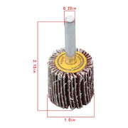 DURAFORCE 5 Pack 1" x 1" x 1/4" Shank Mounted Flap Wheels 80 Grit Aluminum Oxide
