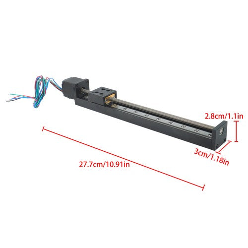 DURAFORCE 200mm T6×1 Mini Linear Rail Module LeadScrew Stage Actuator With NEMA11 Stepper
