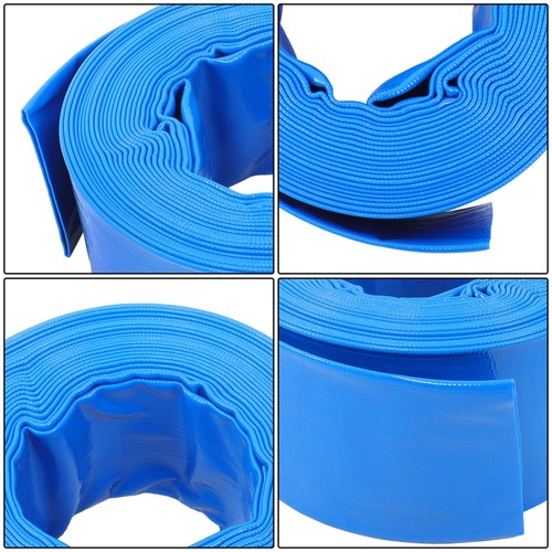 DURAFORCE 3 x 50FT PVC Irrigation Hose With Two Hose Collets Blue New