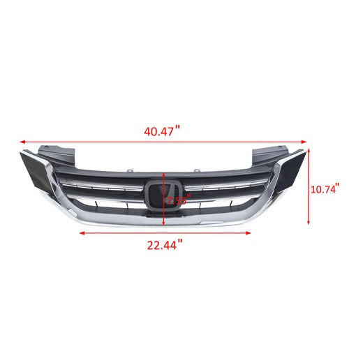 Chrome Front Upper Bumper Radiator Grille for Honda Accord Sedan 2013-2014-2015