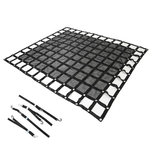 DURAFORCE Heavy Duty Cargo Net For Pickup Trucks W/ Cam Buckles & S-Hooks 6.75' x 8' FT