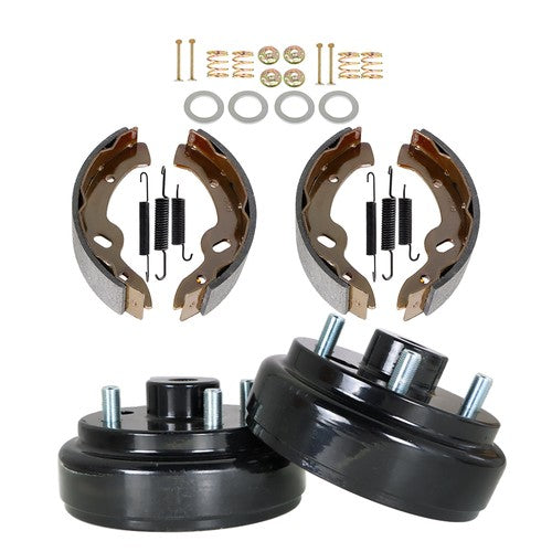 DURAFORCE Rear Brake hub Drums Brake Shoe Spring Kit For EZGO TXT Golf Carts Electric 96+