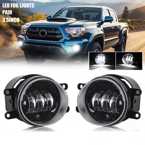 DURAFORCE 2x Black LED Fog Lights Driving Lamp For Toyota Tacoma 2012-2015 DOT Bumper Lamp