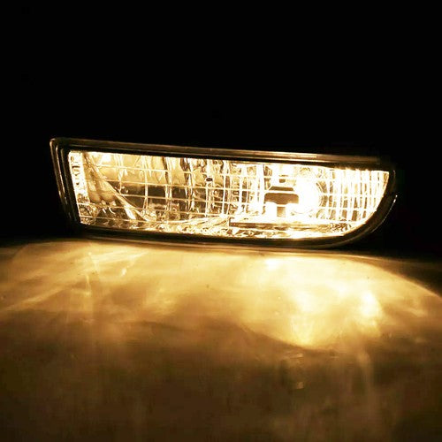 DURAFORCE For 1997-2001 Honda Prelude Clear Lens Fog Lights Bumper Driving Lamps w/wiring