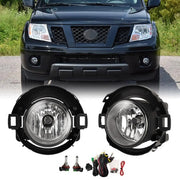 DURAFORCE Fog Lights W/Bracket + Harness + Clip Fit Nissan Frontier 10-19 & Xterra 05-15
