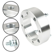 DURAFORCE 4X Wheel Spacers 4x156 2" 131mm 3/8"-24 For Polaris Sportsman Silver New