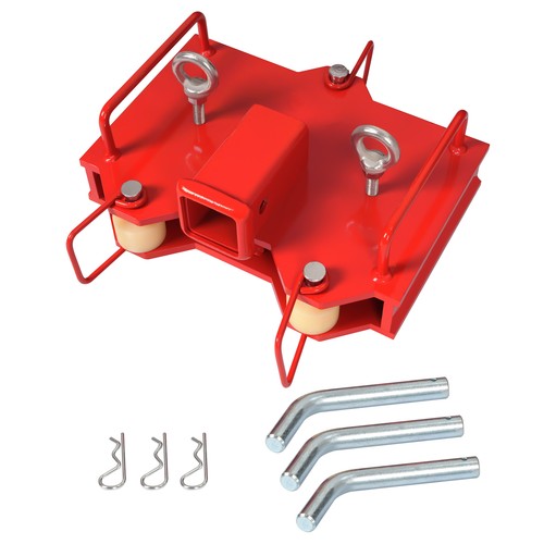 DURAFORCE 2'' Forklift Trailer Hitch Receiver Tow Hitch Attachments for Dual Pallet Fork