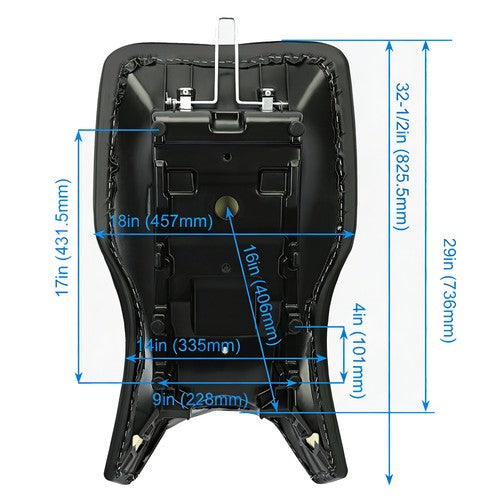 DURAFORCE Black Complete Seat For Polaris Sportsman 400 500 800 EFI HO 4x4 6x6 2005-2015