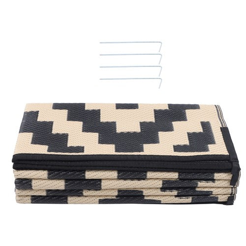 DURAFORCE 8x10 ft Waterproof Outdoor Rug Outdoor Indoor RV Mat Carpet For Patio Backyard