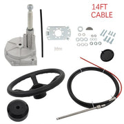 DURAFORCE Steering System Outboard Kit Boat Rotary 14 Feet Marine &14' Steering Cable US