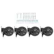 DURAFORCE 4 × 6" Heavy Duty Caster 360° steering Black W/Brake Quiet, Smooth