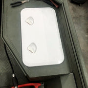 DURAFORCE 24"X14" White Marine Boat Hatch Deck Access Hatch Lid 180 Hinge Recessed Handle