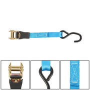 DURAFORCE Ratchet Strap 6 Pcs+Polyester 566lbs Fracture Strength 1700lbs 1in*20ft S Hooks