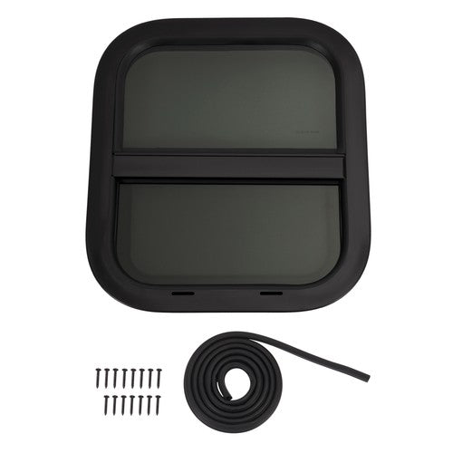 Vertical Slider 14x16 Aluminum RV Window with Trim Ring Tempered Glass for Camper