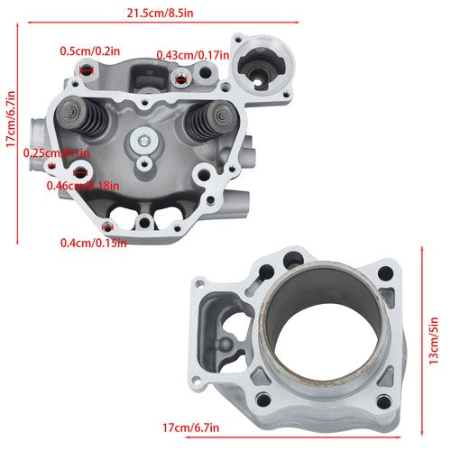DURAFORCE For Honda TRX420 12200-HP7-A01 2009-2024 Engine Rebuild Kit cylinder head