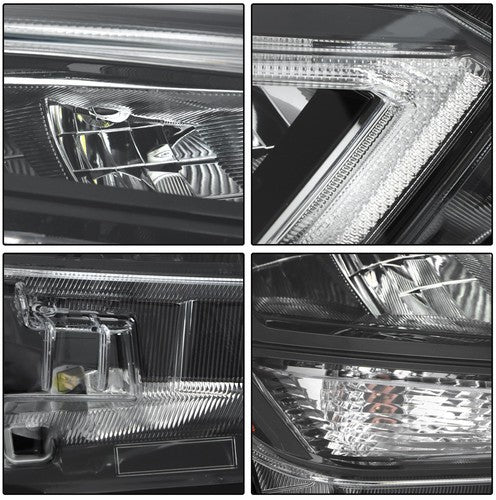 DURAFORCE Clear Lens New For Nissan Versa S SR SV 2020-2021 Pair Headlight Replacement LED