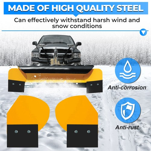 Snow Plow Extensions Add 20 for Meyer Western Boss Extenders PRO Wings Yellow