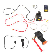 DURAFORCE 12V 2500LBS1.2HP Electric Winch 50ft Synthetic Rope Wireless & Wired Remote