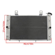 DURAFORCE Radiator for Yamaha Rhino 700 FI Sport 5B4-E2461-00-00 1 Row with Cap 2008-2013