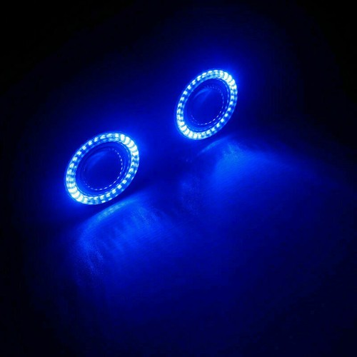 DURAFORCE Fit 2016-2021 Honda Civic Blue LED DRL Projector Angel Eye Halo Fog Lights Lamps