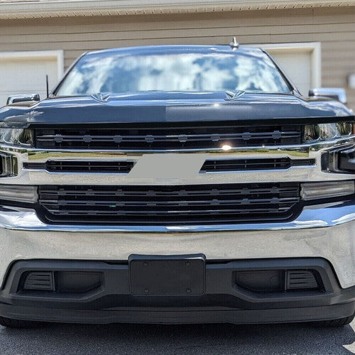 Black Grille Insert Trim Grill Overlay for 2019-2021 Chevy Silverado 1500 LT RST