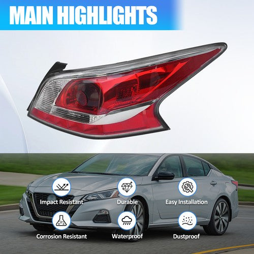 DURAFORCE Pair Tail Lights Brake Lamp LH RH For 2013 2014 2015 Nissan Altima Sedan 4Dr