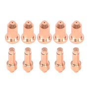DURAFORCE 10Pcs Plasma Electrode 249926 Tip 249928 Nozzle for Miller XT40 XT30 XT30C Torch