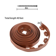 DURAFORCE 2” No Dig Lawn Border L-shaped Lawn Garden Edging Kit W/ 40 Spikes Plastic 40FT