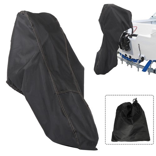 DURAFORCE 600D Full Waterproof 175-225hp Outboard Engine Covers Black Boat Motor Covers