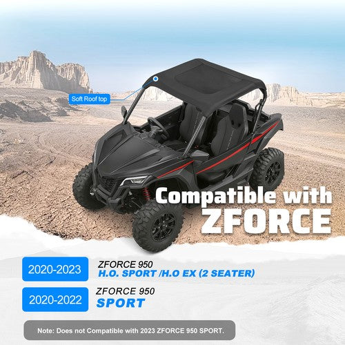 Soft Roof Top With Window for CF Moto ZForce 950 HO SPORT EX UTV 2020-2023
