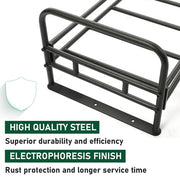 DURAFORCE Black Steel Cargo Rack For 2005-2018 Polaris Ranger 700, 800, 900, 1,000
