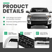 DURAFORCE For Toyota Tundra 14-21 Front Molding Upper Grille Hood Bulge Scoop Chrome ABS