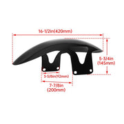 DURAFORCE Glossy Black Front Fender For Harley M8 Softail Fat Boy FLFB FLFBS 2018-2024