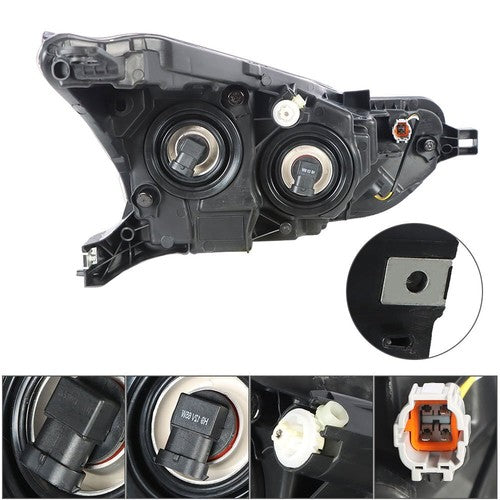DURAFORCE For 20-21 Nissan Versa S SV Left Headlight Replacement Chrome Housing Clear Lens