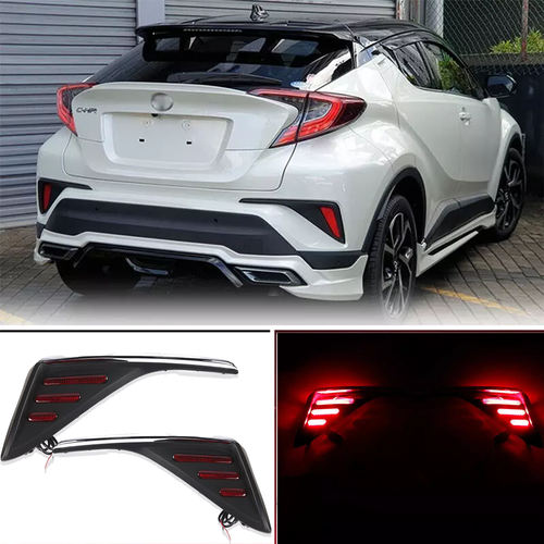 DURAFORCE For 2016-2021 Toyota CHR C-HR Pair Rear Bumper Reflector Brake Light Lamp Pair