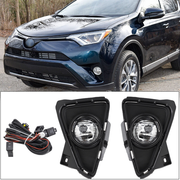 DURAFORCE Bumper OE Factory Clear Fog Lights Lamps for 2016 2017 2018 for Toyota RAV4
