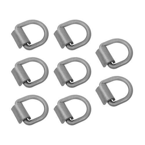 DURAFORCE {8 Pack} 5/8" Heavy Duty Weld-On Forged D Ring Fracture Strength 18000 LBS
