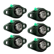 DURAFORCE UCFL205-16 Pillow Block Flange Bearing 1" Bore 2 Bolt Solid Base (6PCS)