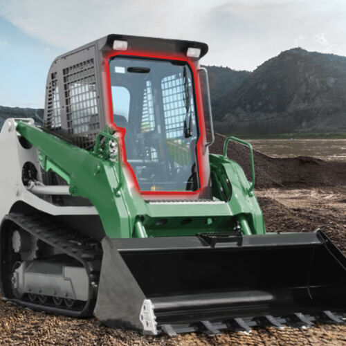 DURAFORCE Front Door Glass Window For Skid Steer Takeuchi TL140 TL150 Replaces 0880865301