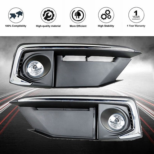 DURAFORCE For 2019 2020 Honda Civic Coupe/Sedan Fog Light Assembly w/Halogen Bulbs