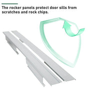DURAFORCE PAIR Slip-on Rocker Panels For 2004-2008 Ford F150 F-150 Super Crew or Crew Cab