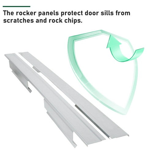 DURAFORCE PAIR Slip-on Rocker Panels For 2004-2008 Ford F150 F-150 Super Crew or Crew Cab