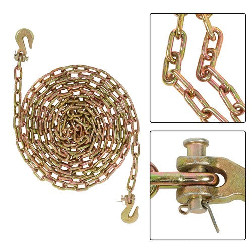 DURAFORCE With Clevis Hooks Transportation Bundle Chain Steel Gold 3150lbs G70 1/4in×20ft