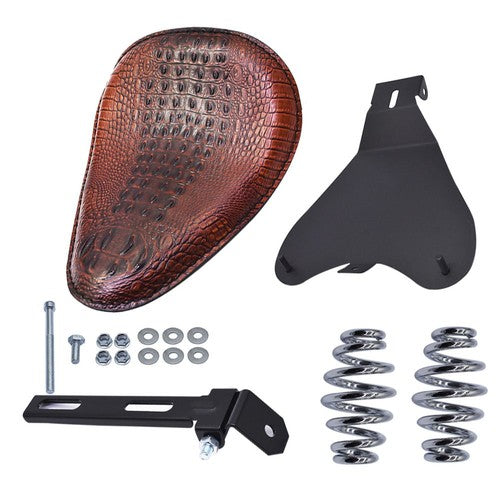 DURAFORCE Bobber Motorcycle Solo Seat Spring Black For Honda Shadow Spirit ACE VT 1100 750