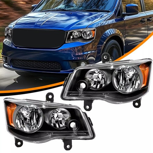 DURAFORCE Headlights For Dodge Grand Caravan 2011-20 For Chrysler Town&Country2008-16 2Pcs