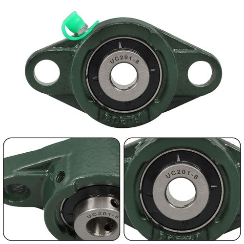 DURAFORCE 10Pcs UCFL201-8 Pillow Block Bearing 1/2" Bore 2 Bolt Flange Mounted New